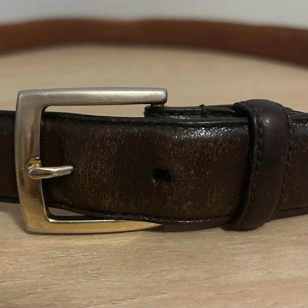 Brooks Brothers 346 Brown Genuine Leather Belt‎